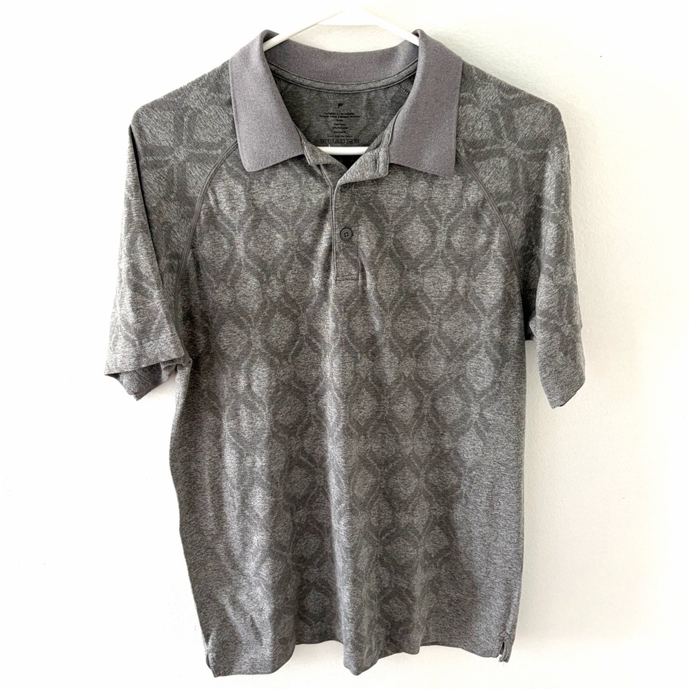 Fabletics Gray Performance Polo, Size: Large - image 1